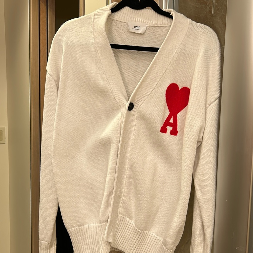 White cardigan